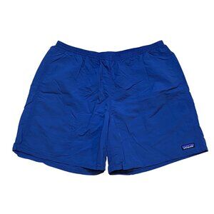 Patagonia Mens XXL Navy Blue Nylon Mesh-Lined‎ Swim Shorts With Drawstring Waist